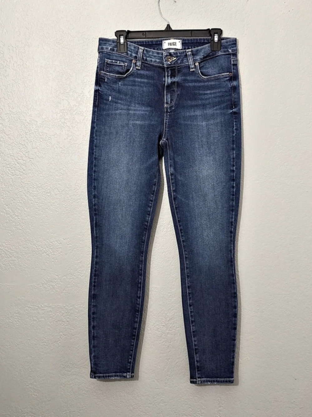 Paige Verdugo Ankle Skinny Jeans Dark Wash Mid Rise Size 30